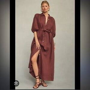 Maeve by Anthropologie Mona Tie Waist shirt dress